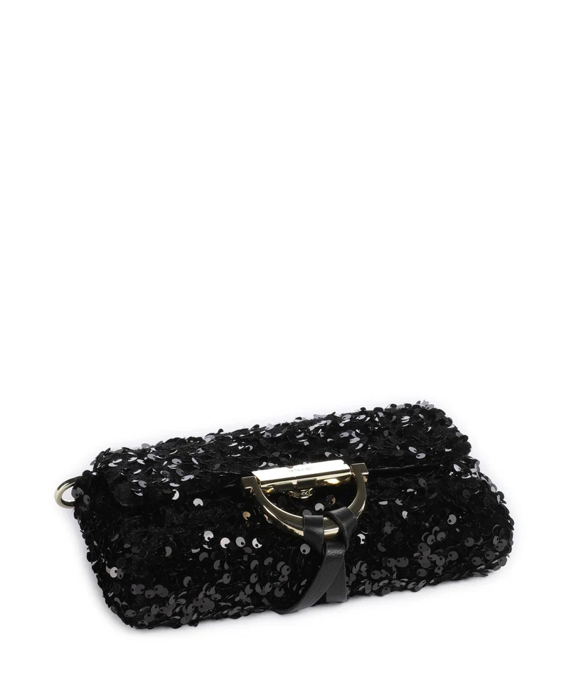 Abro Sequins Temi Schultertasche black/gold