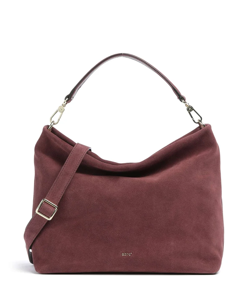 Abro Suede Kaia Beuteltasche bordeaux