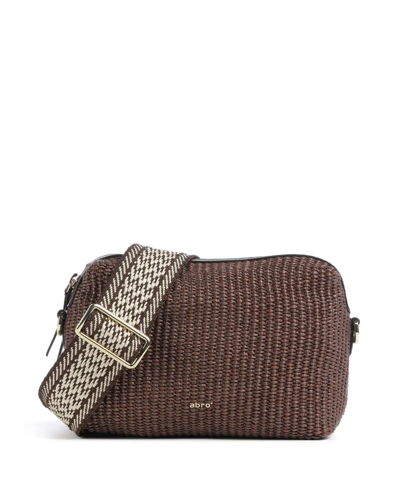 Abro Raffia Kaia Umhängetasche wood