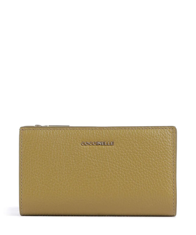 Coccinelle Metallic Soft Geldbörse seagrass