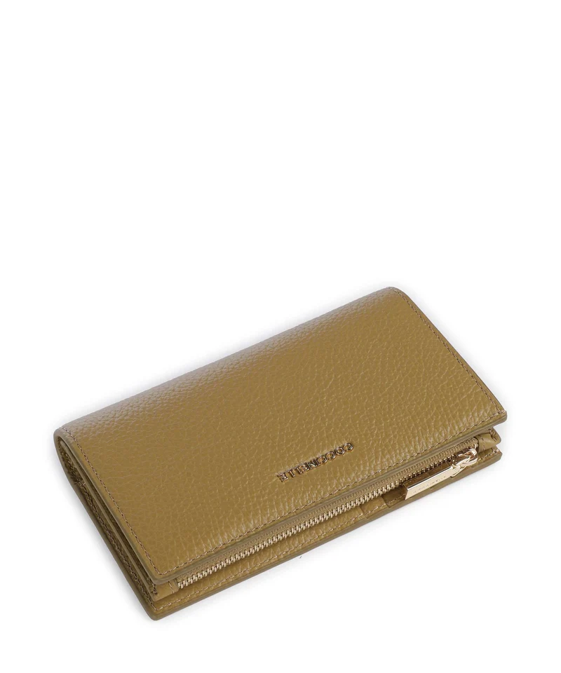 Coccinelle Metallic Soft Geldbörse seagrass