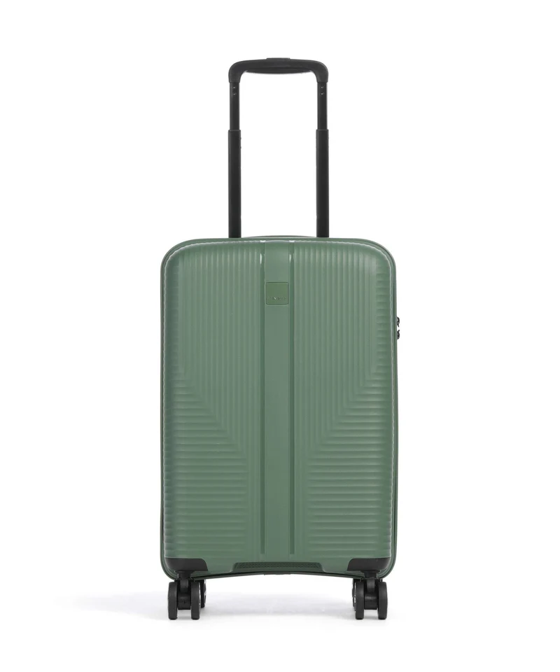 Travelite Air Stripe Slim 4-Rollen Trolley green