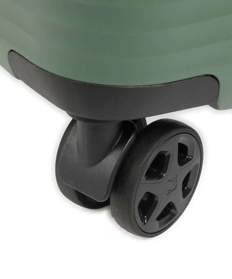 Travelite Air Stripe Slim 4-Rollen Trolley green