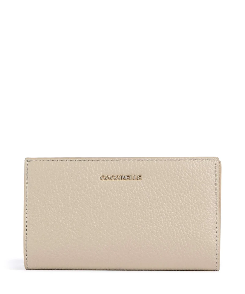Coccinelle Metallic Soft Geldbörse sandshell