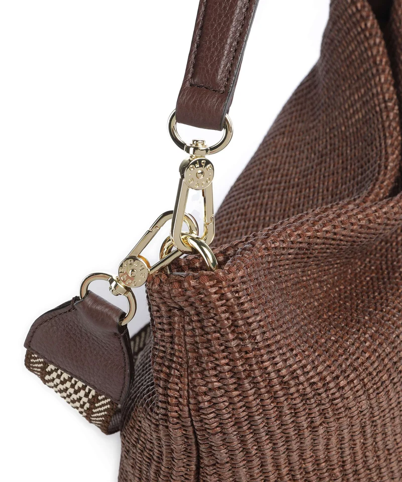 Abro Raffia Kaia Beuteltasche wood