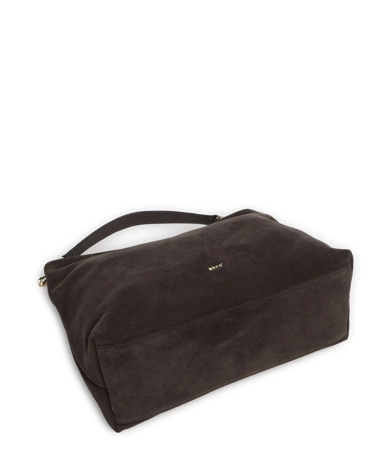 Abro Suede Kaia Beuteltasche dark brown