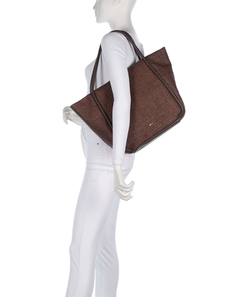 Abro Raffia Intreccio Willow Shopper wood