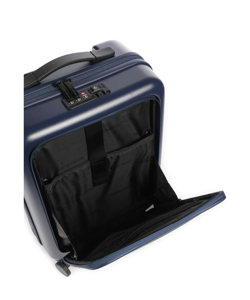 Emporio Armani Business Regenerated 4-Rollen Trolley medieval blue