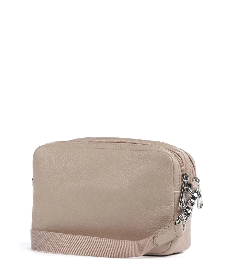 Mandarina Duck Mellow Leather Umhängetasche warm taupe