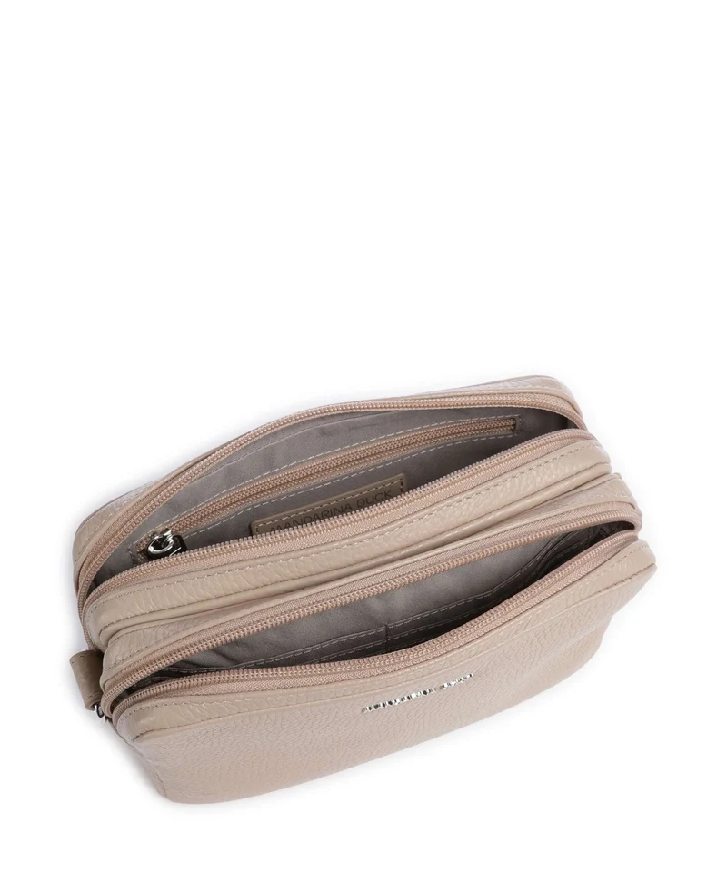 Mandarina Duck Mellow Leather Umhängetasche warm taupe