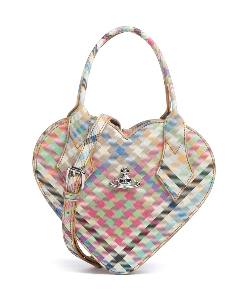 Vivienne Westwood Josephine Heart Buccia D'Arancia Handtasche heather plaid