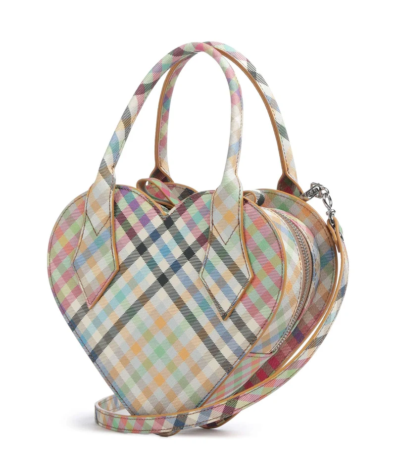 Vivienne Westwood Josephine Heart Buccia D'Arancia Handtasche heather plaid