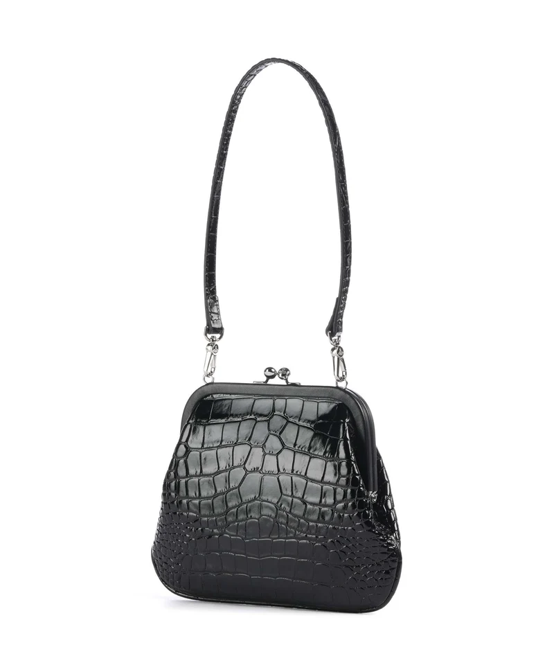Vivienne Westwood Vivienne Embossed Croc Schultertasche black