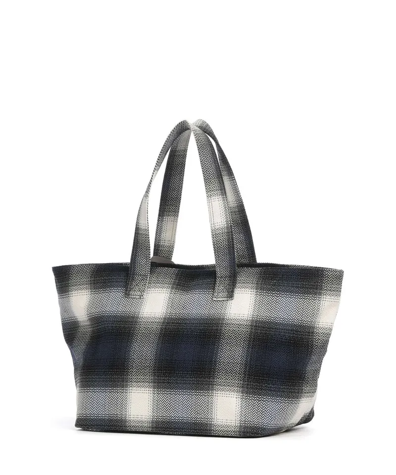 Les Visionnaires Alba Check Essential Shopper check navy