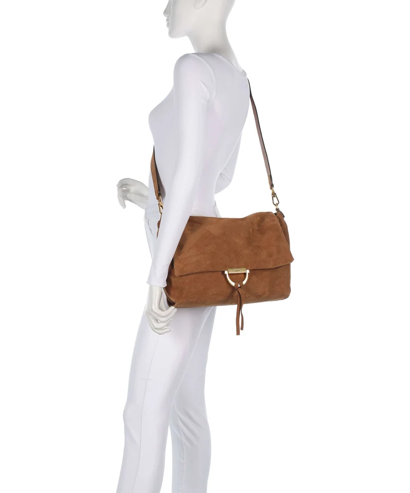 Abro Suede Temi Large Schultertasche cuoio