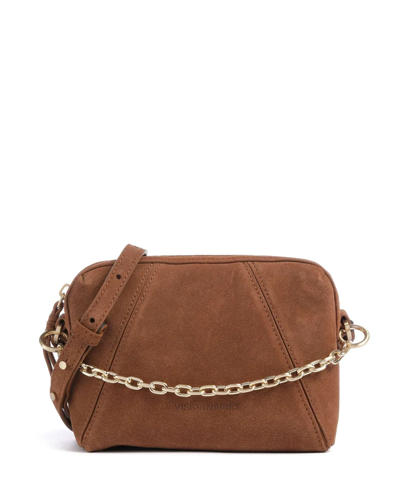 Les Visionnaires Lynn Cozy Chain Umhängetasche cognac