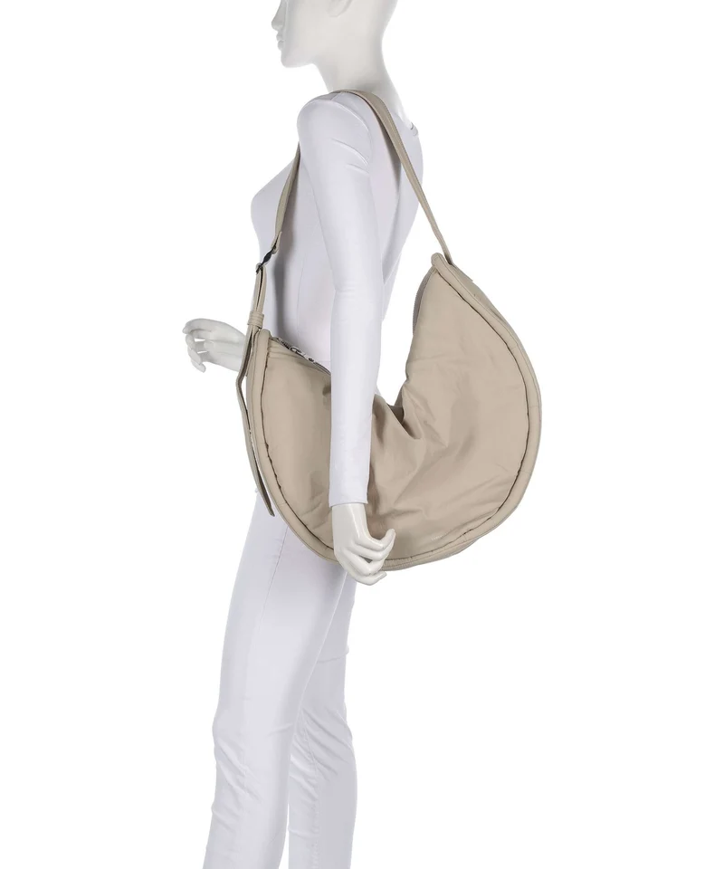 Sandqvist Curve L Beuteltasche beige