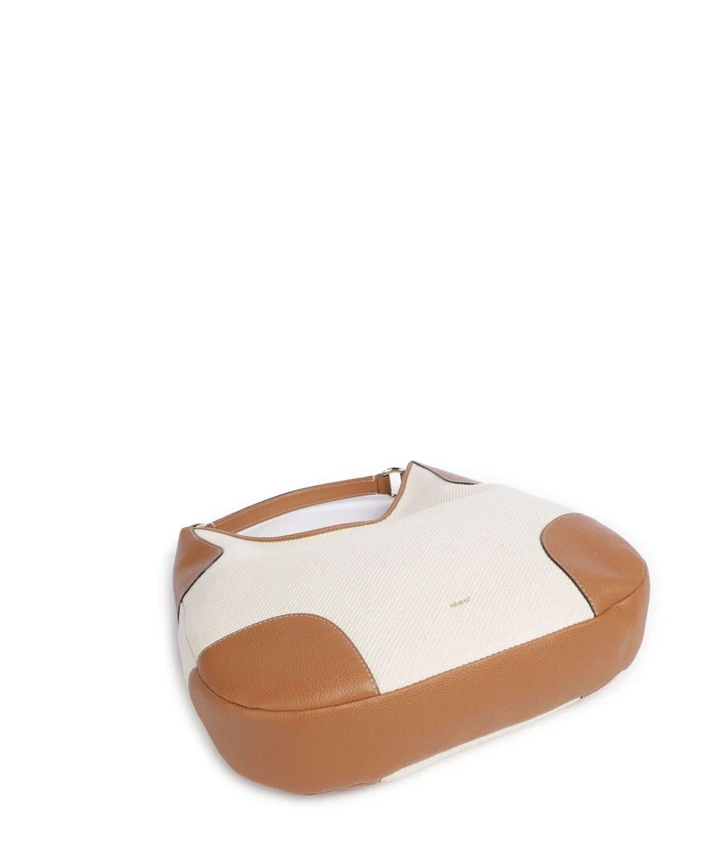 Abro Super Drill Open Air Beuteltasche ivory/cuoio