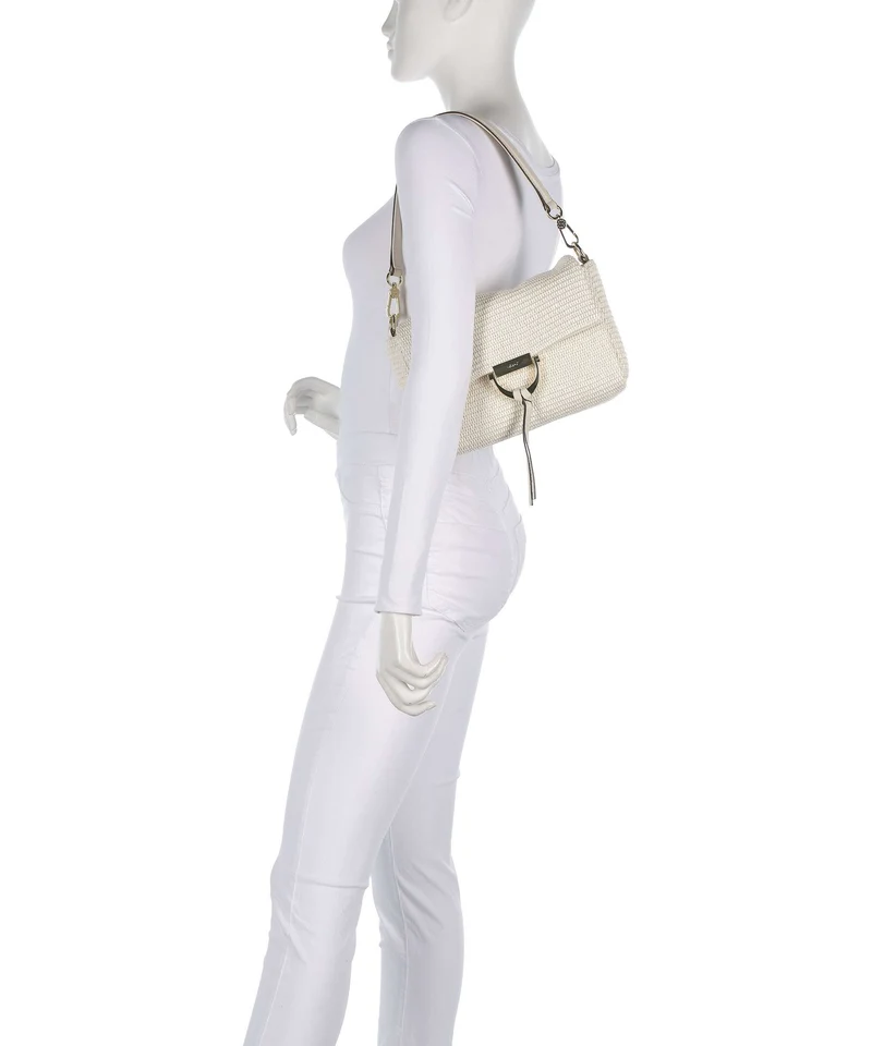 Abro Raffia Classica Temi Schultertasche beige
