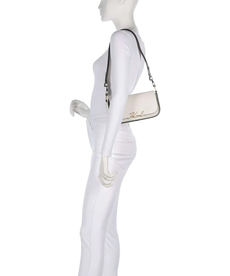 Karl Lagerfeld K/Signature Schultertasche off white