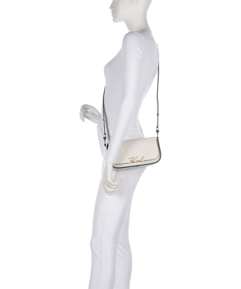 Karl Lagerfeld K/Signature Schultertasche off white