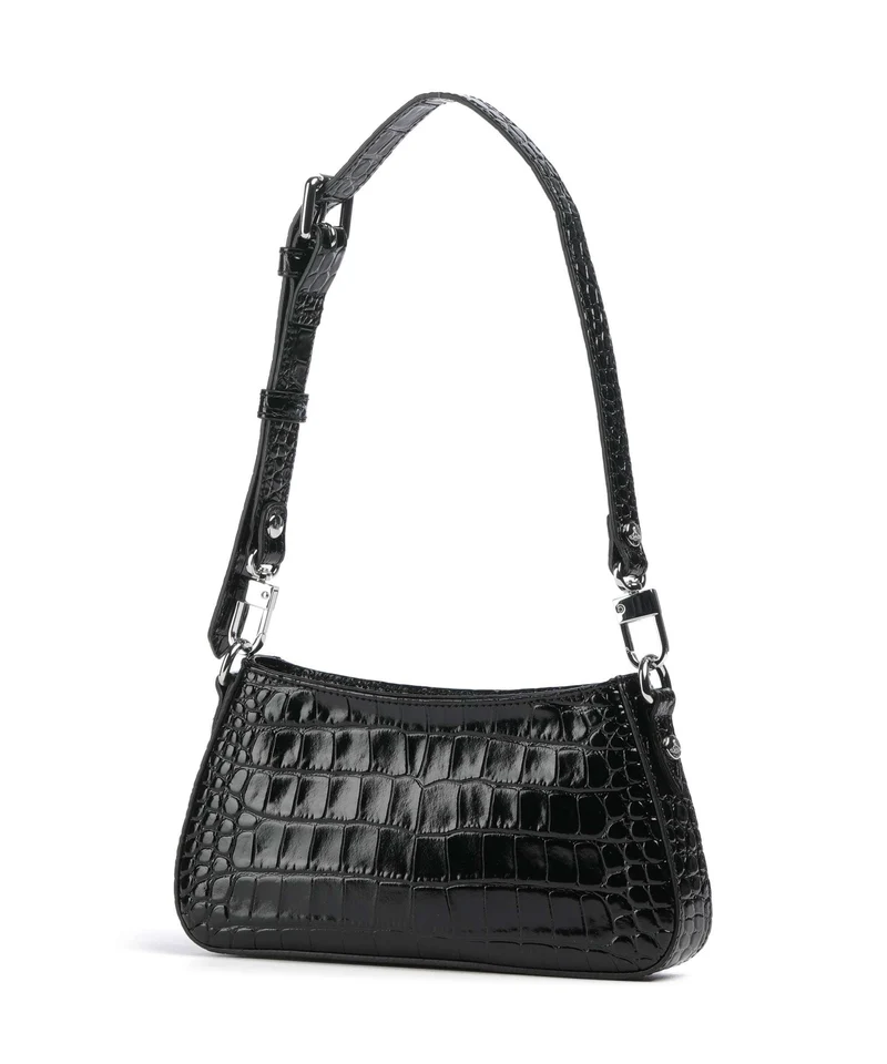 Vivienne Westwood Tasha Embossed Croc Schultertasche black
