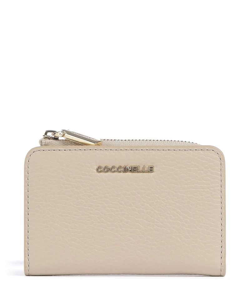 Coccinelle Metallic Soft Geldbörse sandshell