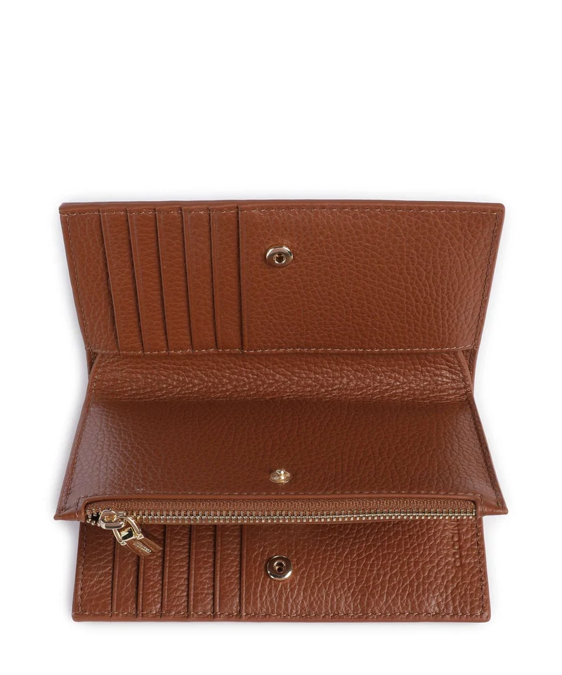 Coccinelle Metallic Soft Geldbörse cognac