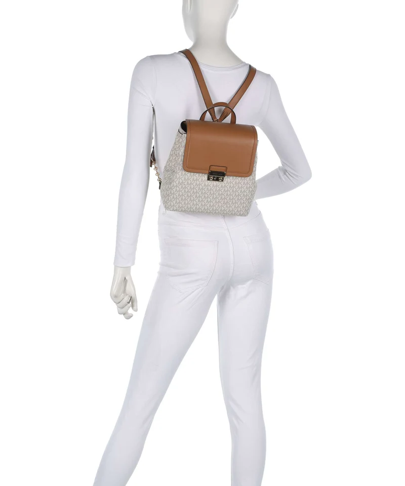 Michael Kors Tribeca Small Rucksack vanilla/acorn