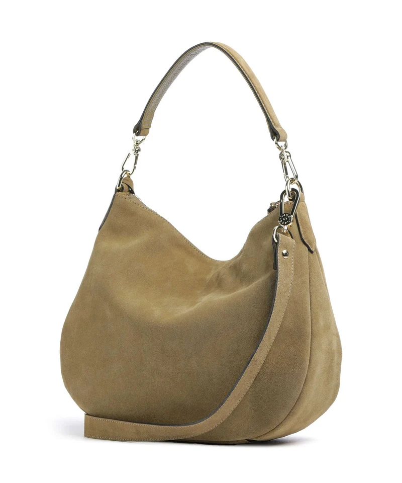 Abro Suede Juna Small Beuteltasche mud