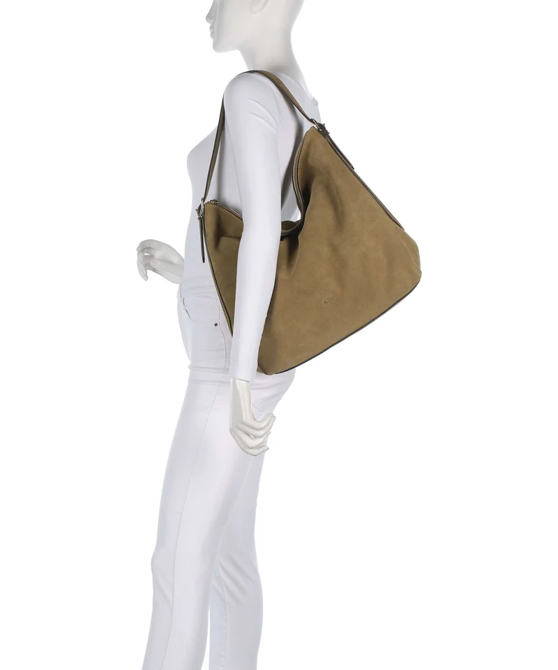 Abro Suede Carina Beuteltasche mud