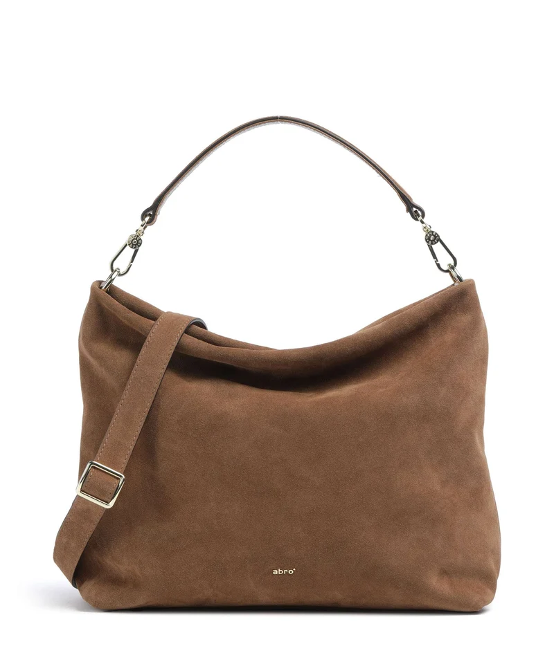 Abro Suede Kaia Beuteltasche camel