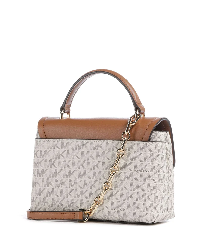Michael Kors Tribeca XS Handtasche vanilla/acorn