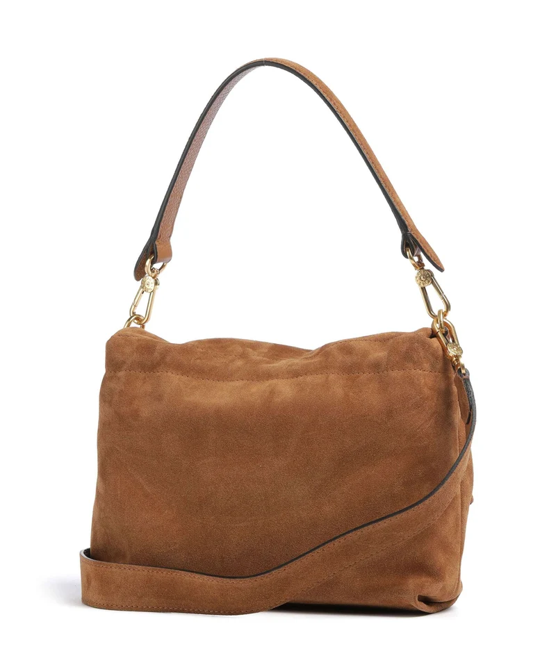 Abro Suede Temi Medium Schultertasche cuoio