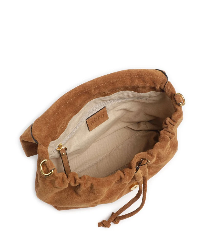 Abro Suede Temi Medium Schultertasche cuoio