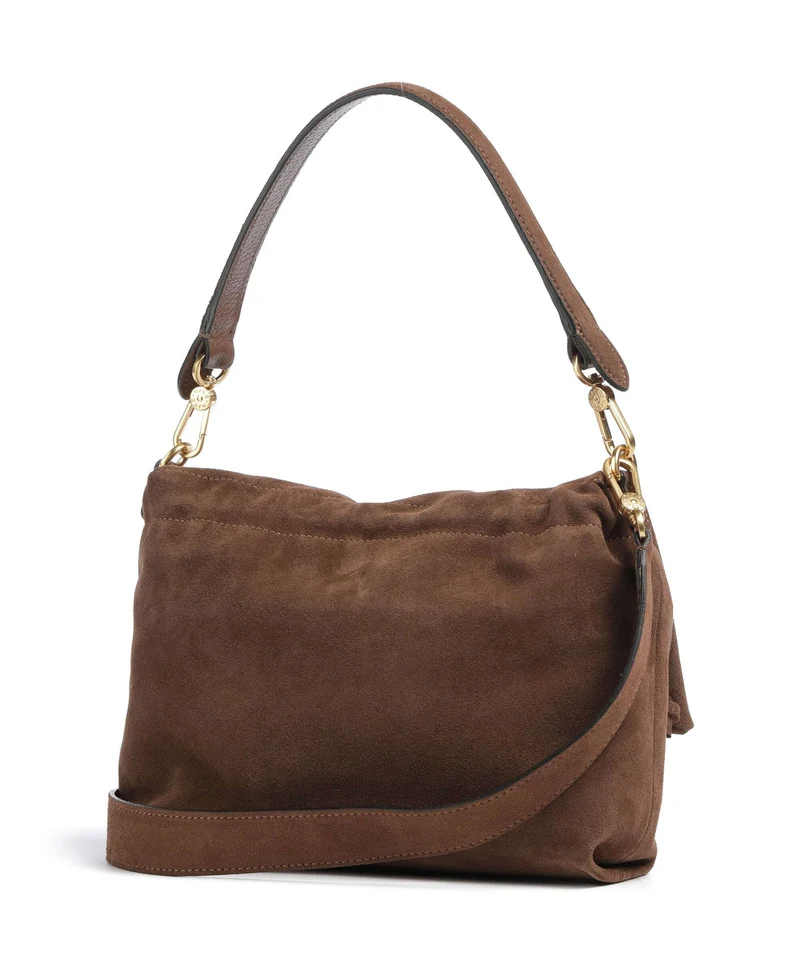 Abro Suede Temi Medium Schultertasche wood