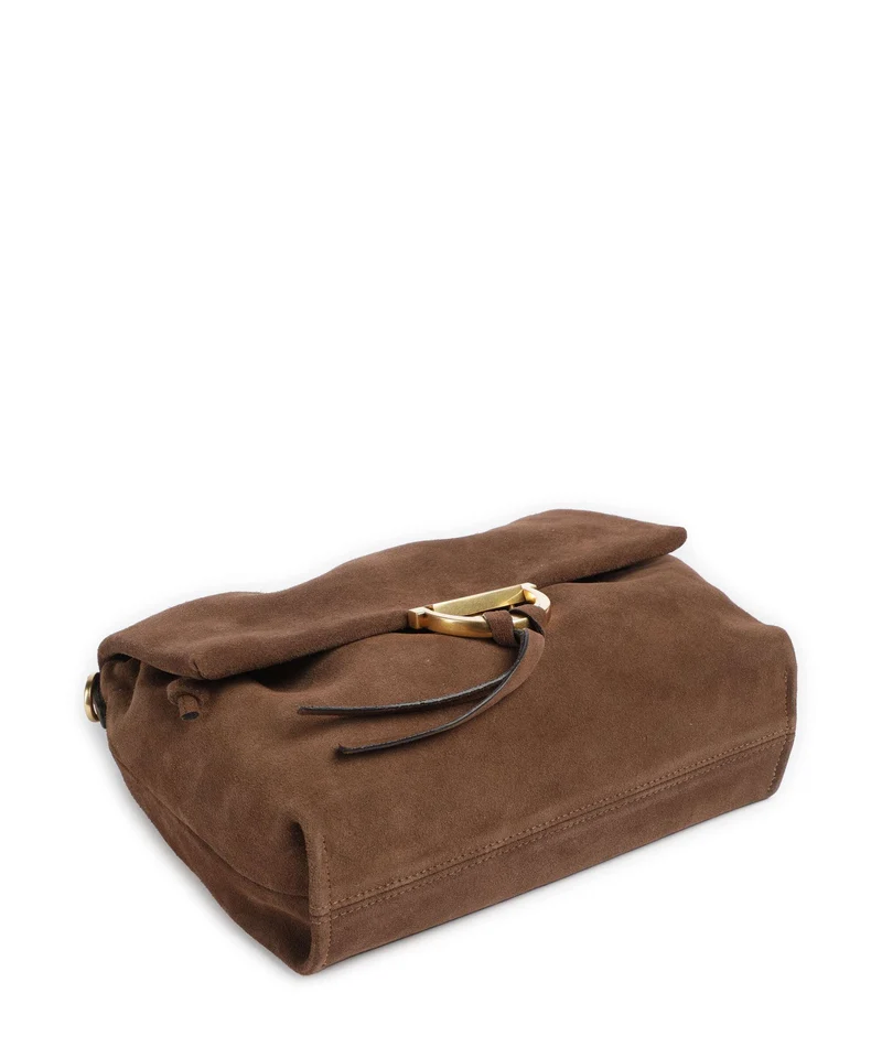 Abro Suede Temi Medium Schultertasche wood