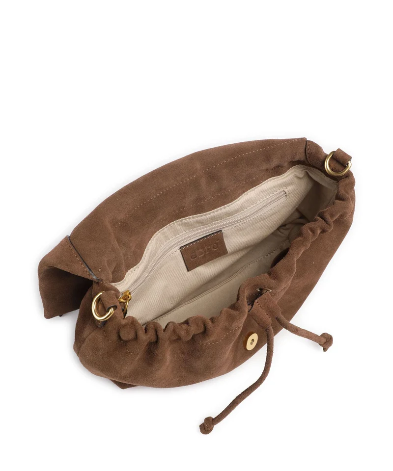 Abro Suede Temi Medium Schultertasche wood