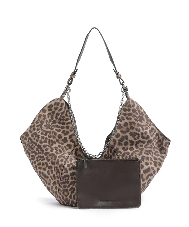 Les Visionnaires Amelie Cozy Chain Beuteltasche leo print
