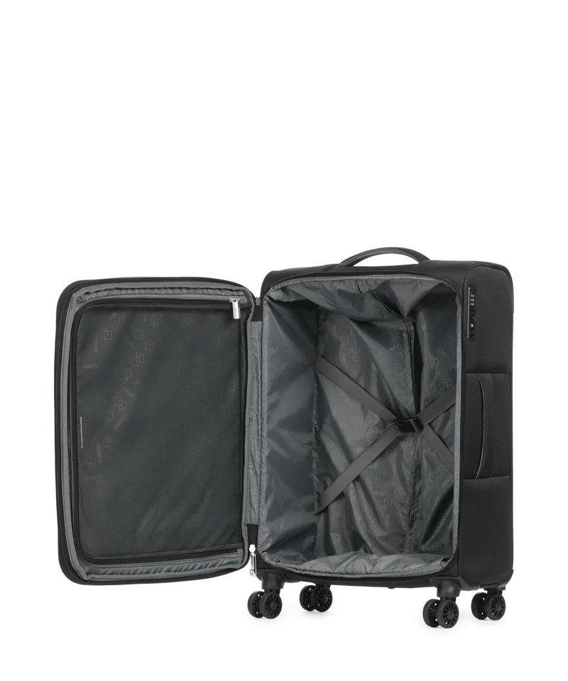 American Tourister Cloudrider M 4-Rollen Trolley jet black
