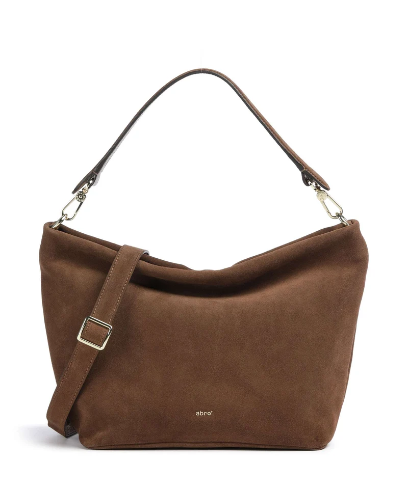 Abro Suede Ebony Beuteltasche wood