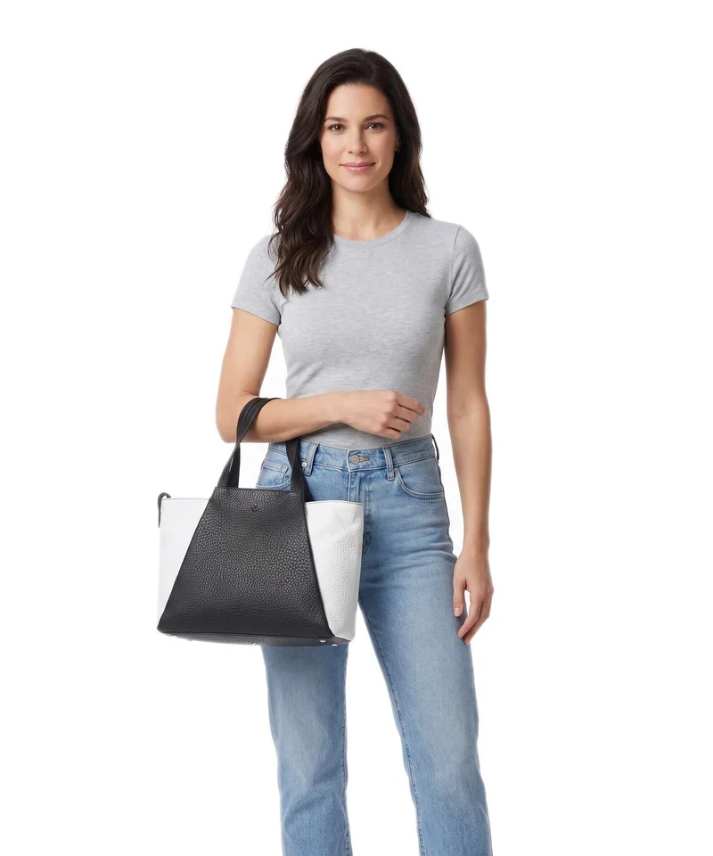 Voi Hirsch Verena Handtasche schwarz/weiss