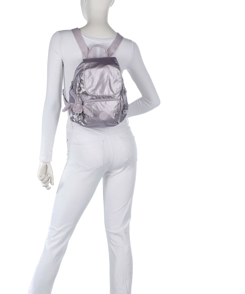 Kipling Basic City Zip Mini Rucksack lilac moon/metallic