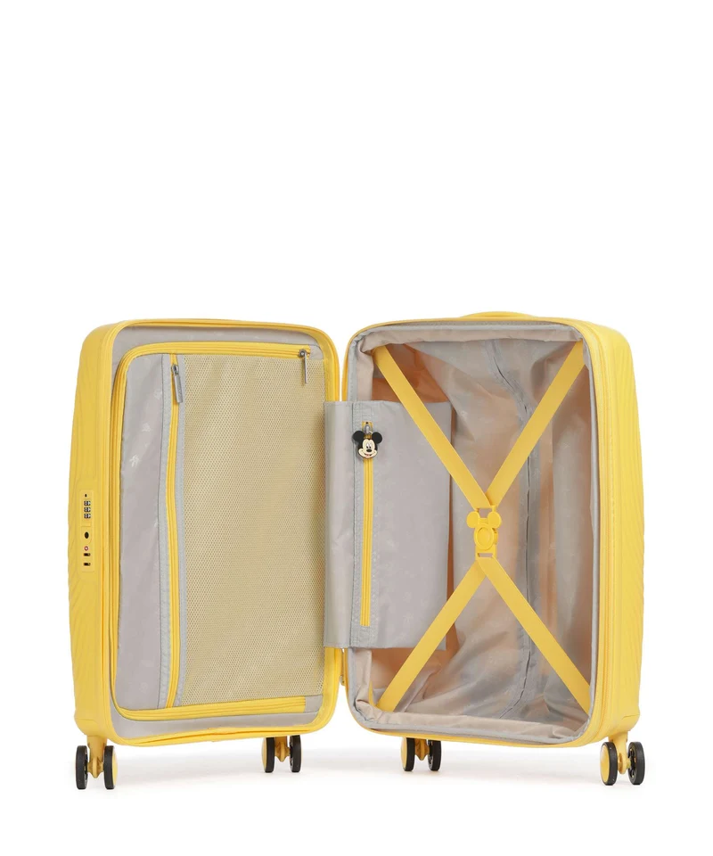 American Tourister Mickey Magic 4-Rollen Trolley mickey flower yellow