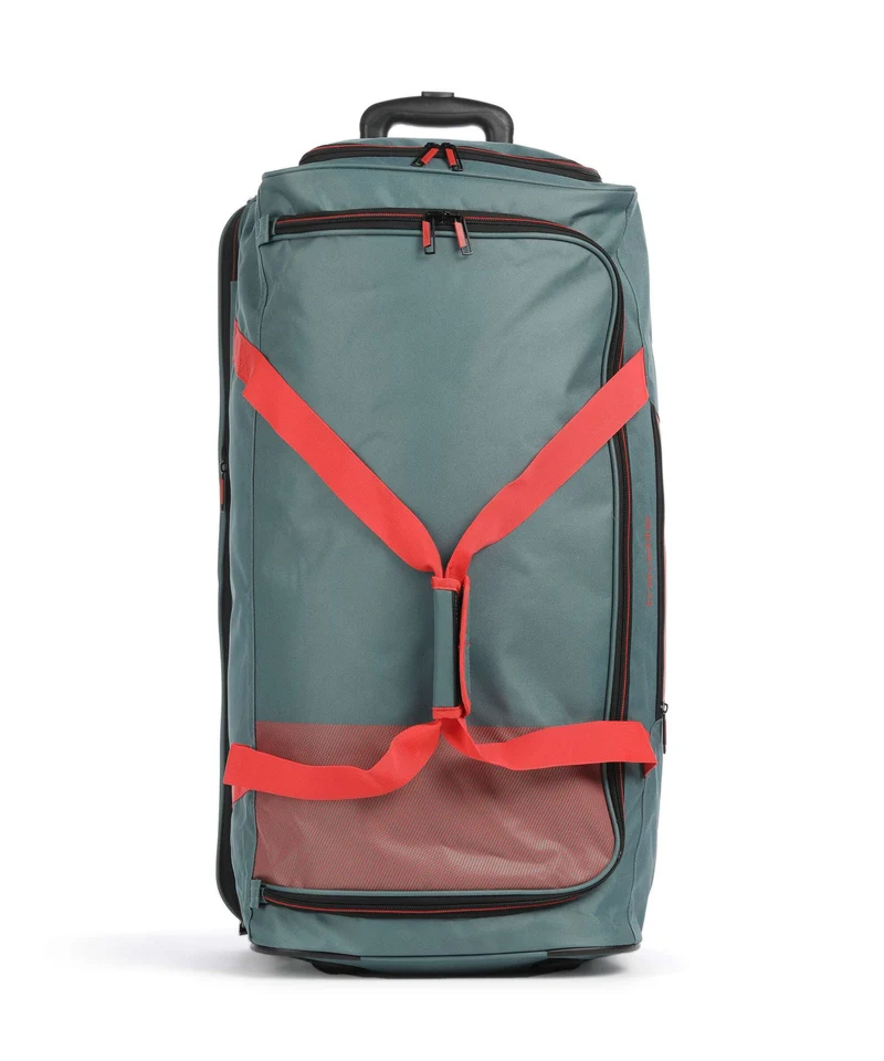 Travelite Basics Rollenreisetasche grün/orange