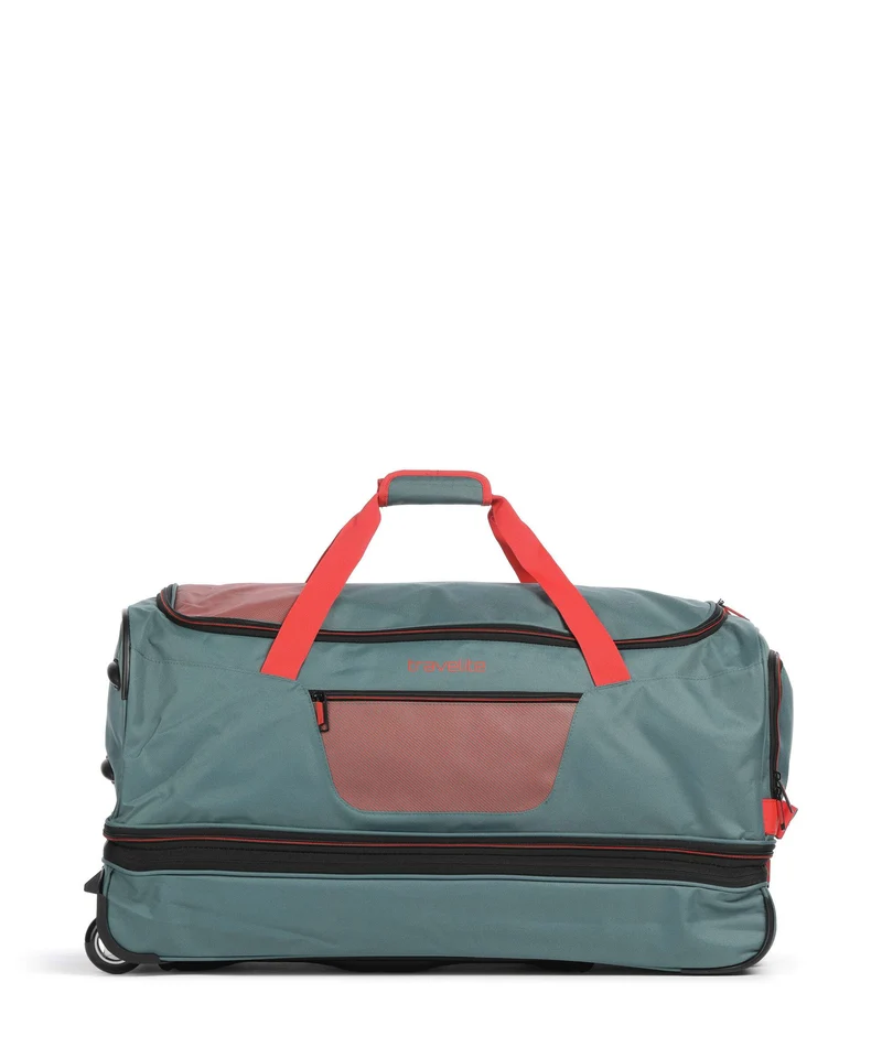 Travelite Basics Rollenreisetasche grün/orange