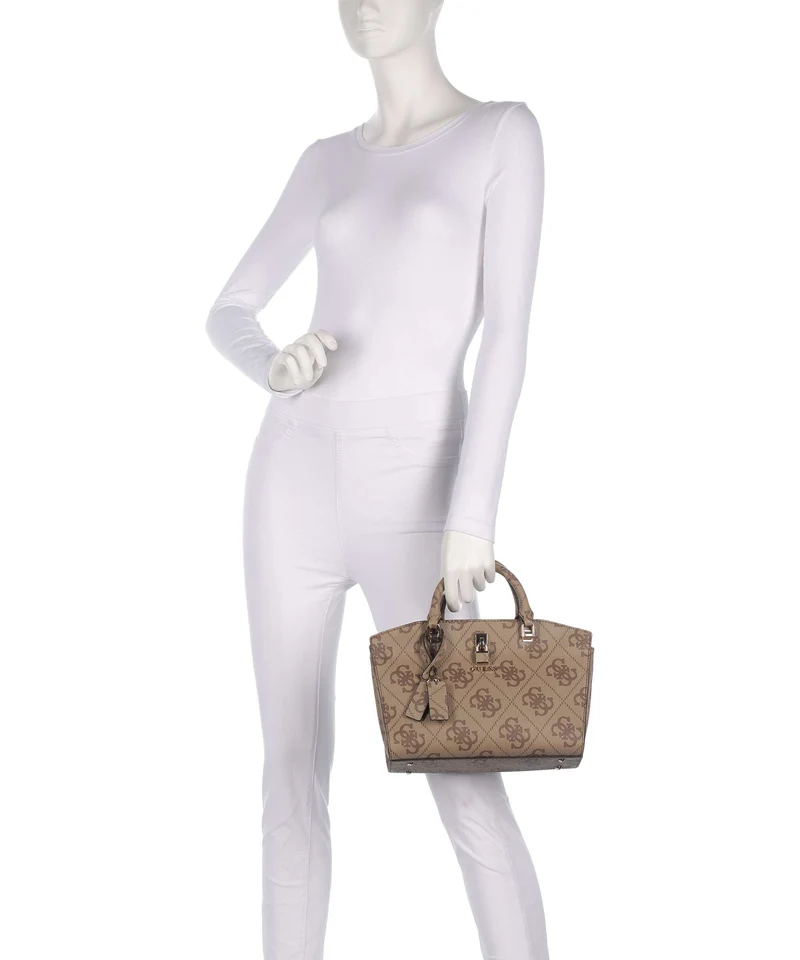 Guess Queensland Big 4G Logo Handtasche latte logo