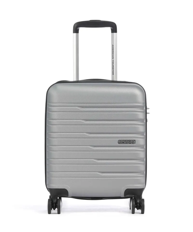American Tourister Flashline 4-Rollen Trolley sky silver