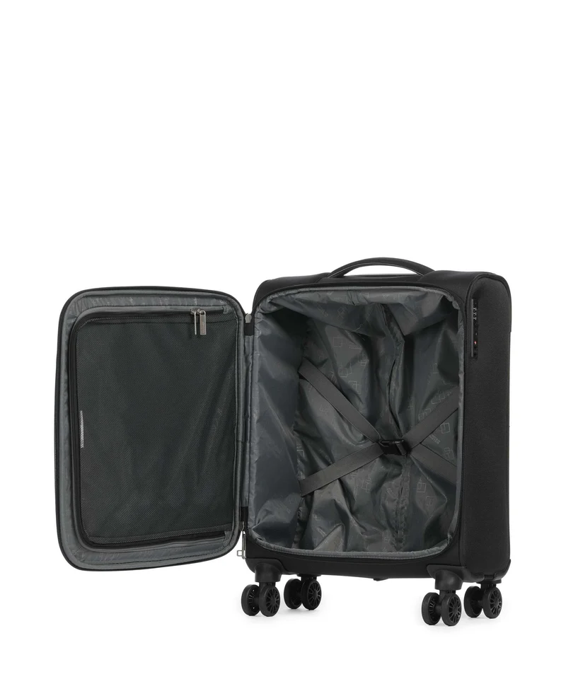 American Tourister Cloudrider S 4-Rollen Trolley jet black
