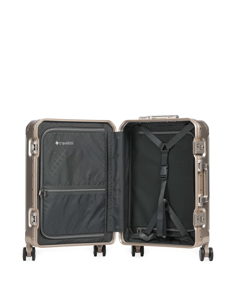 Travelite Next 2.0 4-Rollen Trolley champagne